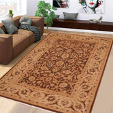 handmade Traditional Kafkaz Brown Tan Hand Knotted RECTANGLE 100% WOOL area rug 6 x 9